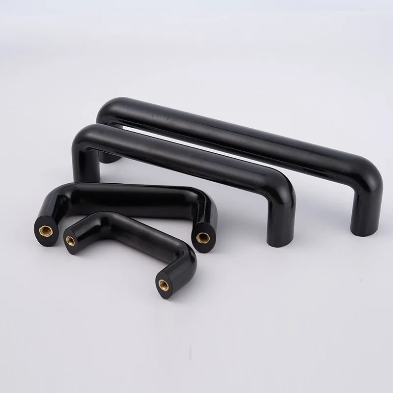 1PCS Elliptical Rubberwood Handle Electric Wood Nylon Circular Anti-Static U-shaped Handle Solid Internal Thread Handle Hardware