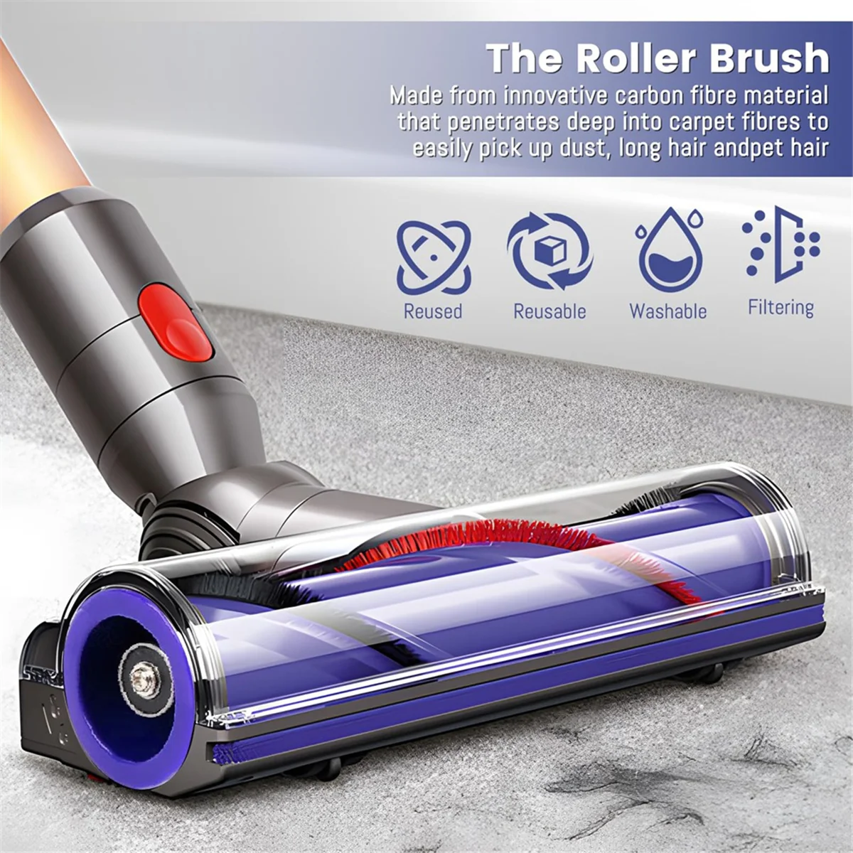 V7 V6 DC59 SV11 SV03 SV04 SV05 SV09, 진공 청소기 액세서리, 바퀴 포함 FZFZ 롤러 브러시 바 키트 교체