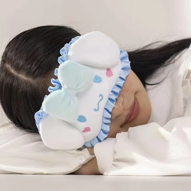 Sanrio Kawaii Plüsch-Augenmaske Kuromi Cinnamoroll Sleeping Blackout Augenbinde Melody Anime Lunch Break Eyeshade Damenschutz