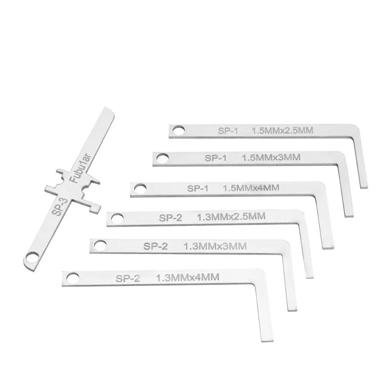 High Quality Practical Locksmith Tool 7 pieces Kit Replacement Turning Tool Double Head Tension Wrench Tool