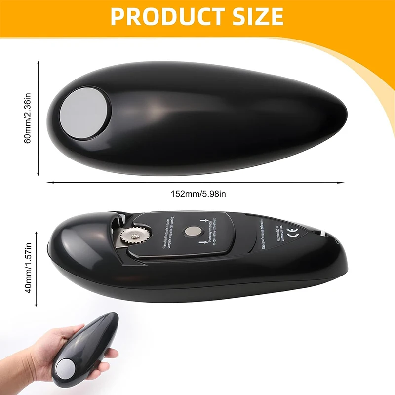 Elektrischer Dosenöffner, Blechöffner, freihändig, für Arthritis, Hände, automatische Dosenöffner mit One-Touch-Schalterknopf, Küchenwerkzeug – Detail 6