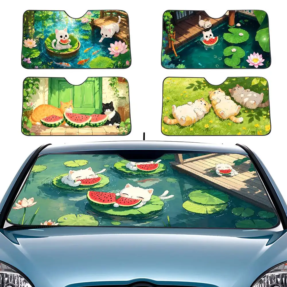 para-sol-automotivo-para-janela-dianteira-com-estampa-de-gatos-comendo-melancia-70x130cm-protecao-solar-presente-criativo-para-carro
