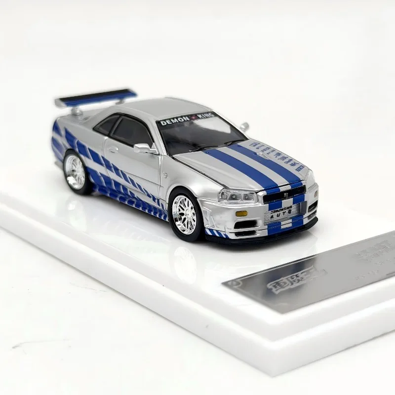Demon King Auto GTR R34 R35 1:64 Alloy Die Casting Metal Car Model Collection Gift Boy Gift Christmas Gift