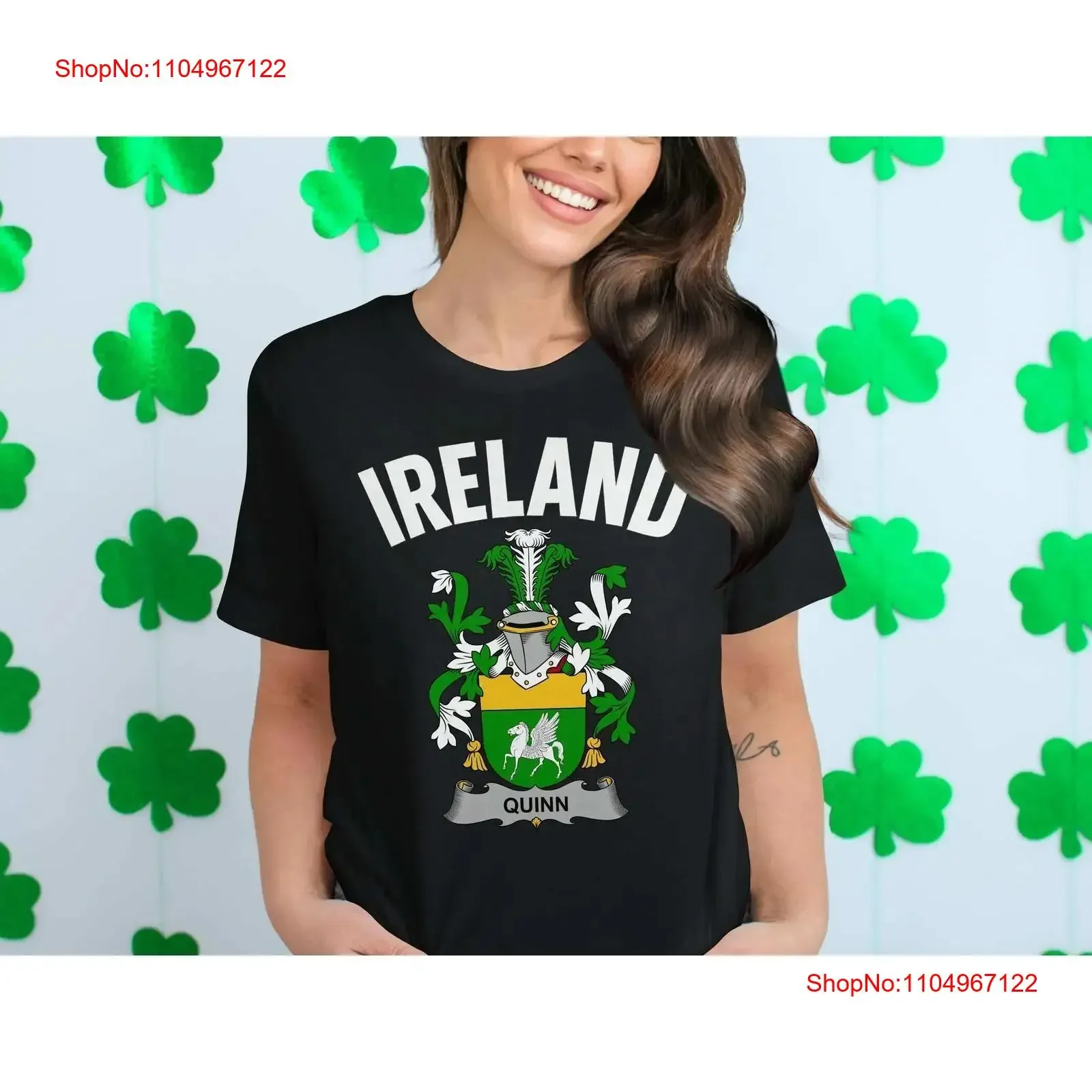 

Куинн ирландский герб гордого отображения футболка SweaT винтажная стираная дизайнерская одежда homme Стильная мягкая повседневная графика
