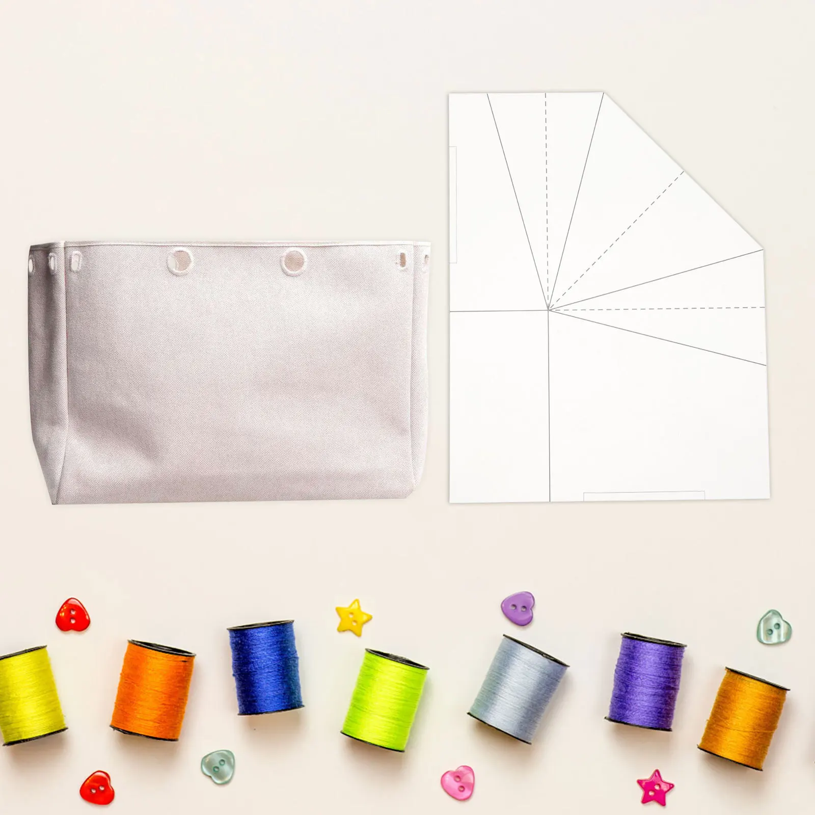 

Acrylic Foldable Food Basket Sewing Template Ruler for DIY Tote Picnic Lunch Bags Craft Projects Sewing Templates for Quilting