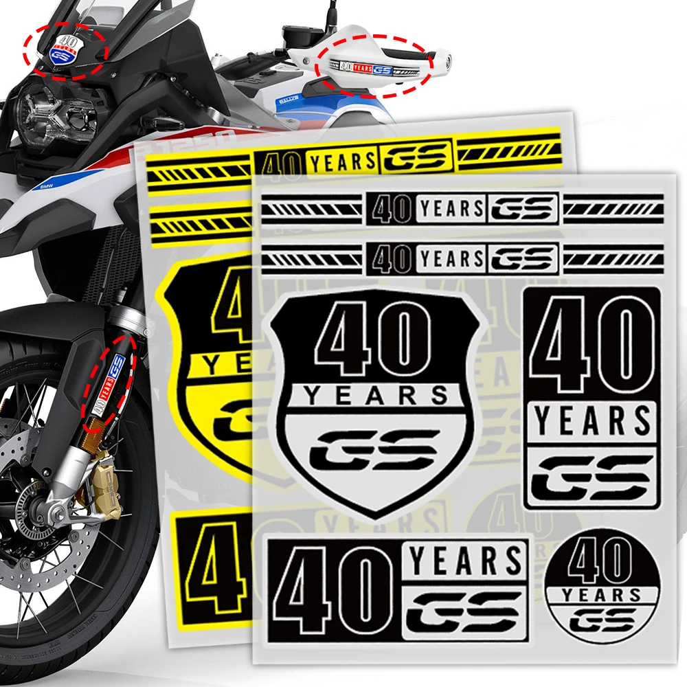 

For BMW F650GS F700GS F800GS F850GS G310GS R1200GS 1250GS Adv Motorcycle Hand Guard Sticker 40 Years GS Accessories Decals