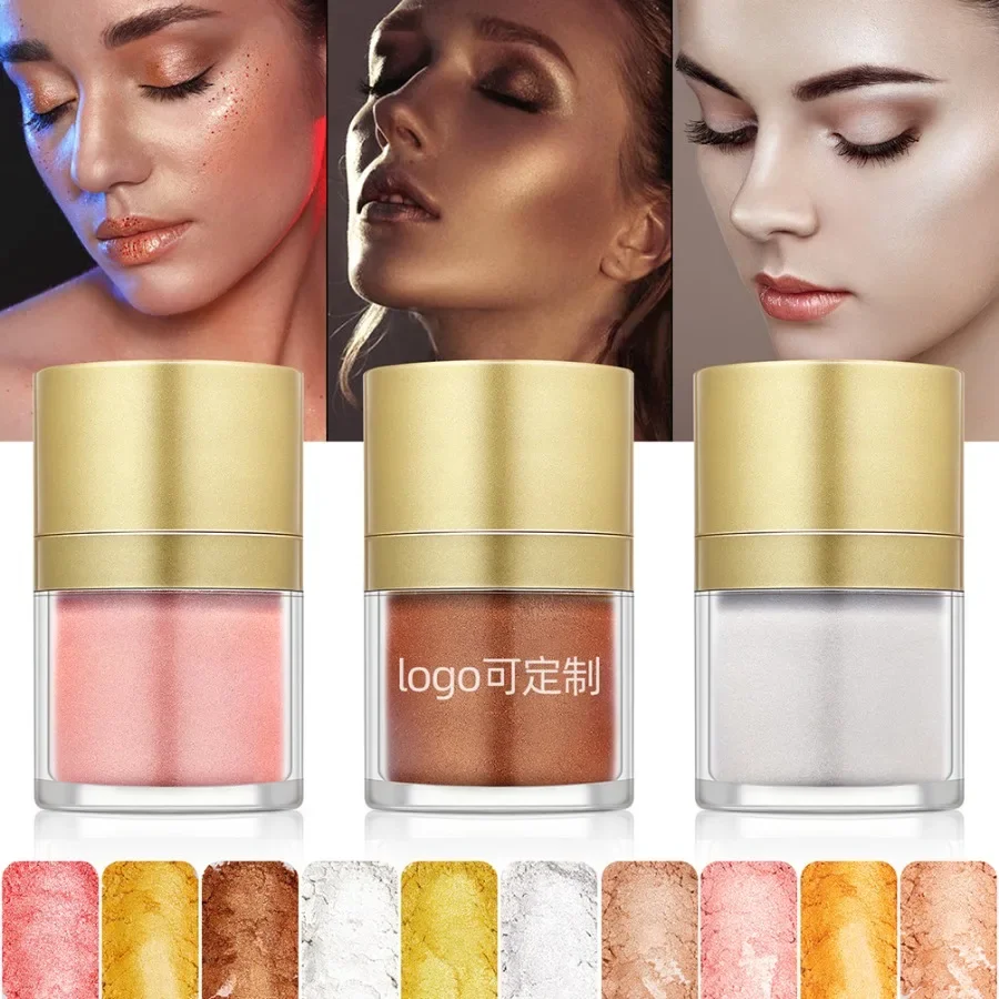 Private Label 10 Farben Highlighting & Contouring Rouge Puder Perlglanz Hochpigmentiertes, langanhaltendes Gesichts-Make-up in großen Mengen