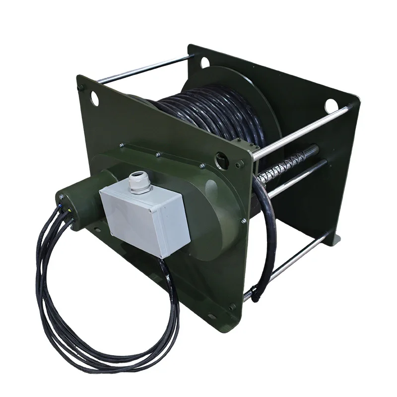 محرك عمود الزاوية اليمنى للرافعة يحرك دوران حلقة الانزلاق الكهربائية للحبل الأوتوماتيكي #1