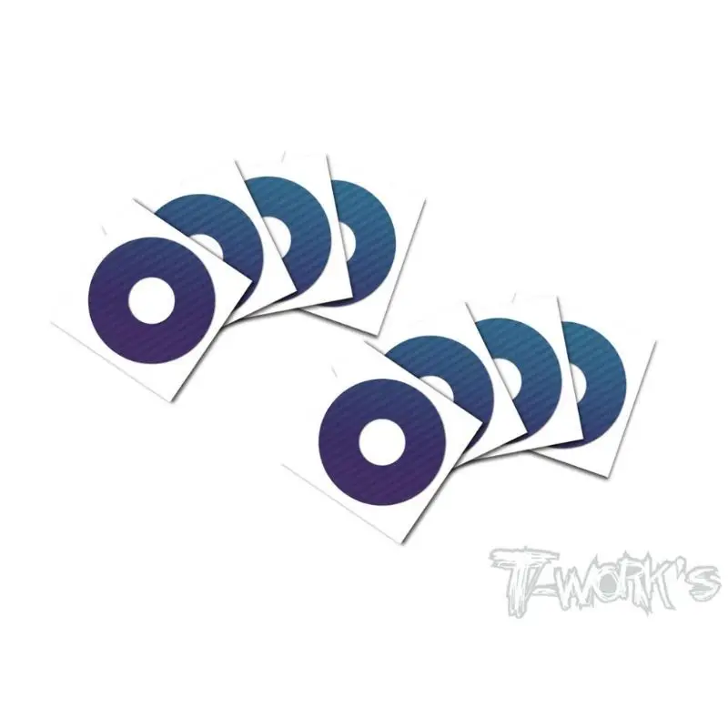 

Original T Works TS-056 3D Carbon Fiber 1/8 Buggy Rims Sticker 8pcs. (6colors) Rc Tool