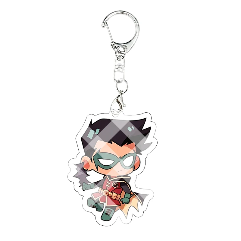 BatmanFamily Acryl-Schlüsselanhänger Kawaii Jason Todd Nightwing Exquisite Dekoration Accessoires Studenten-Schlüsselanhänger Rucksack-Anhänger Geschenk – Detail 8