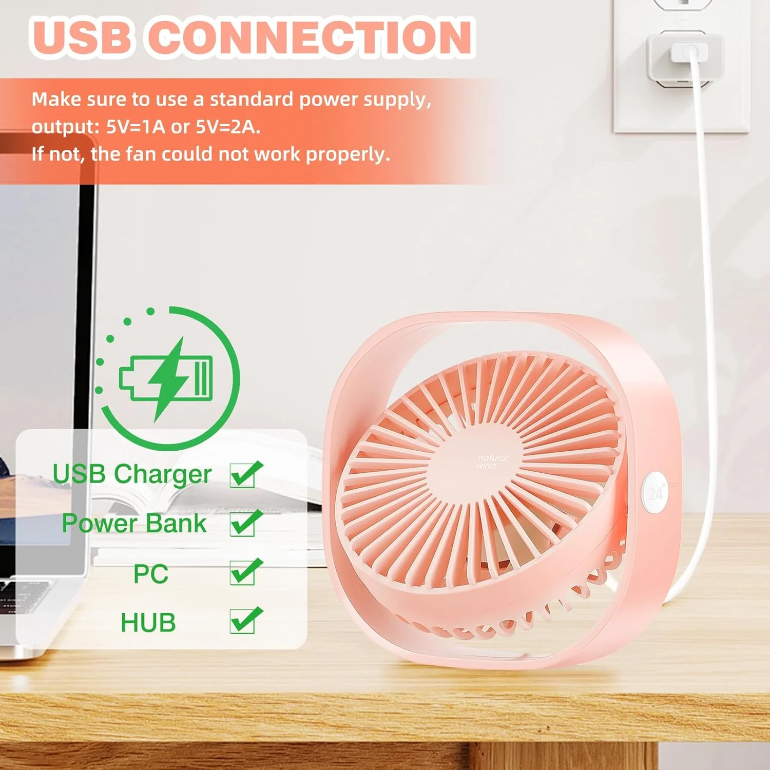 مروحة تبريد محمولة، مروحة مكتب صغيرة للمكتب في الهواء الطلق، مروحة تبريد هواء شخصية للطاولة