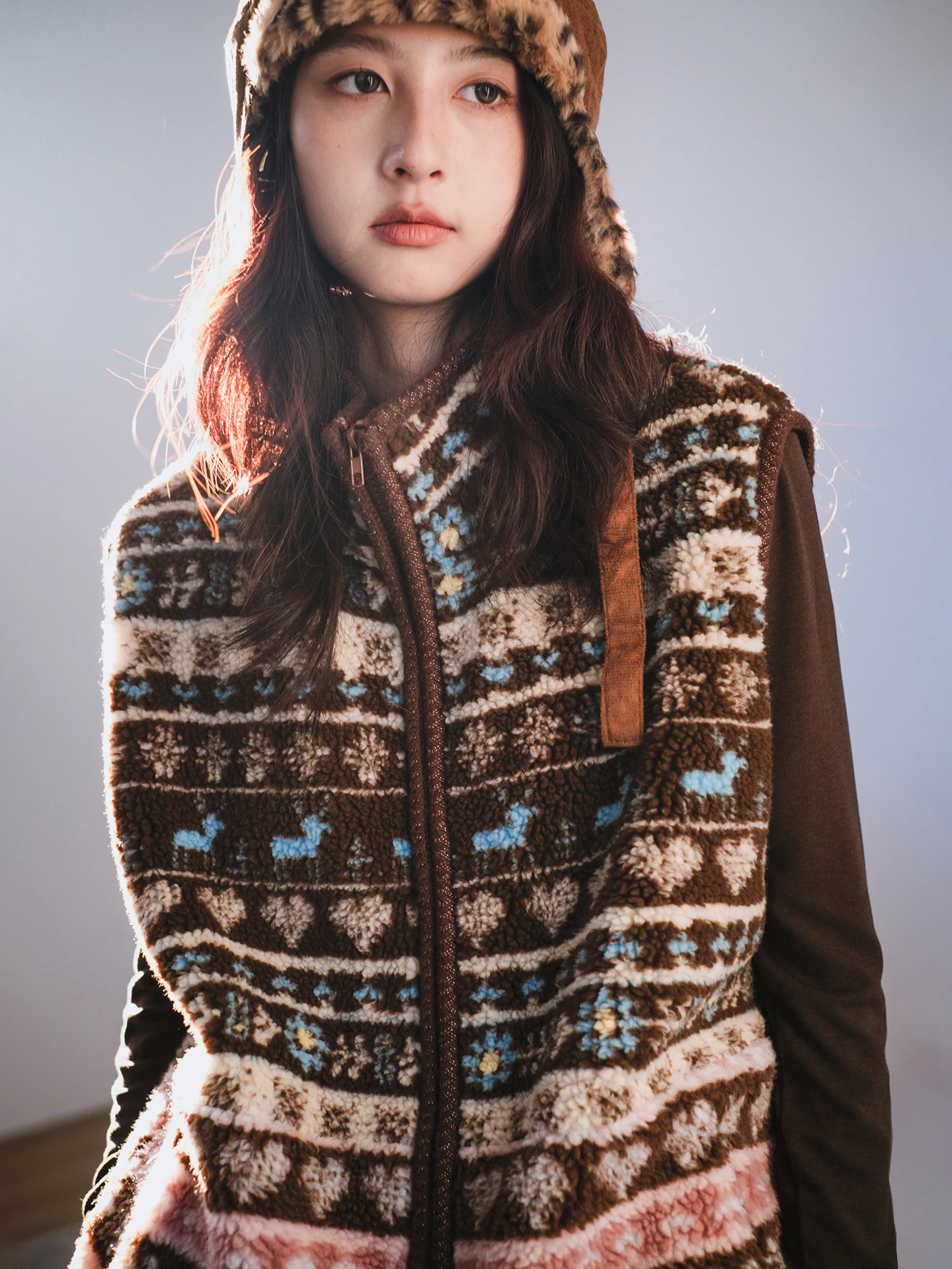 

Зимний жилет Fce, женская многослойная одежда с воротником-стойкой, полиэфирное волокно, осенне-зимний теплый жилет на молнии