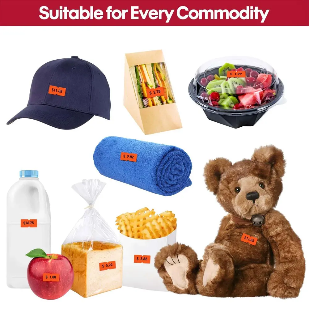 ป้ายราคาแบบปืน 30 ม้วน ราคา 15,000 ใช้ได้กับเครื่องพิมพ์ฉลาก MX-5500 พร้อมหมึกเติม 3 ม้วน (สีส้ม)