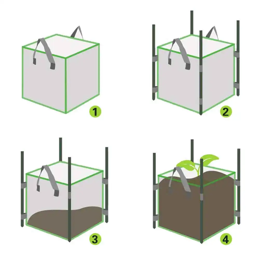 

Nonwovens Planting Pouch Square Planting Bag Plant Growing Bag for Planting Use (4 Gallon, 25x25x25cm)