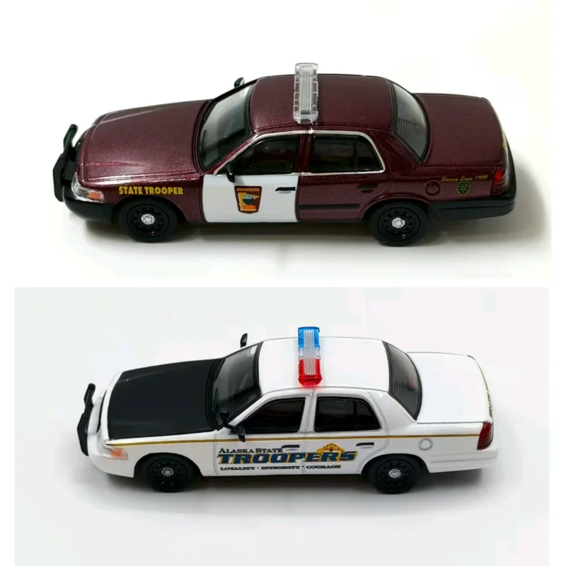 

Литой под давлением масштаб 596 1:64 Ford Victoria Crown CV, штатная полиция США, модель автомобиля из сплава, Коллекционная игрушка, подарок, сувенир, украшение для дисплея