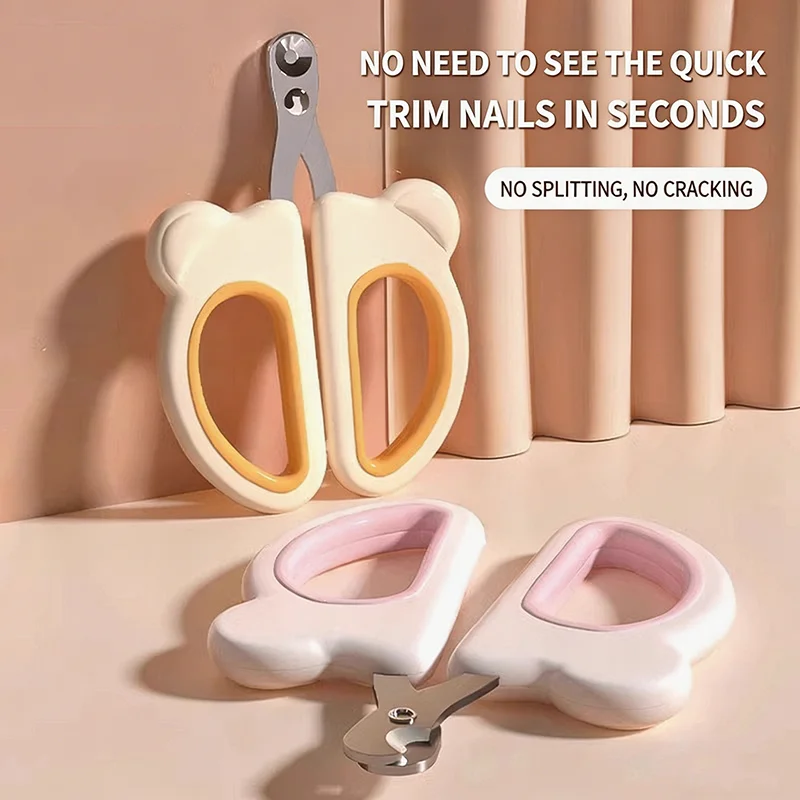 Pet Cat Nail Clipper with Round Hole Safety Kitten Nail Scissors No Need to Find Blood Vessel Professional Cat Grooming Nail Cut