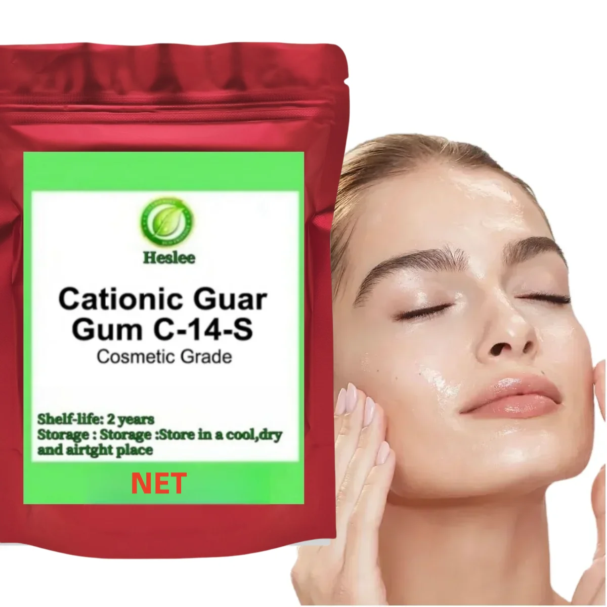 Venda quente Cationic Guar Gum C-14-s Espessador Cuidados com a pele e materiais para cuidados com os cabelos