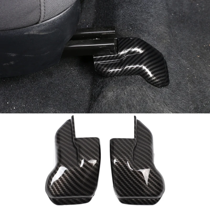 New-Seat Bracket Fixing Bolts Cover Trims For Toyota Tacoma 2017 2018 2019 Car Accessories Carbon Fiber Pattern