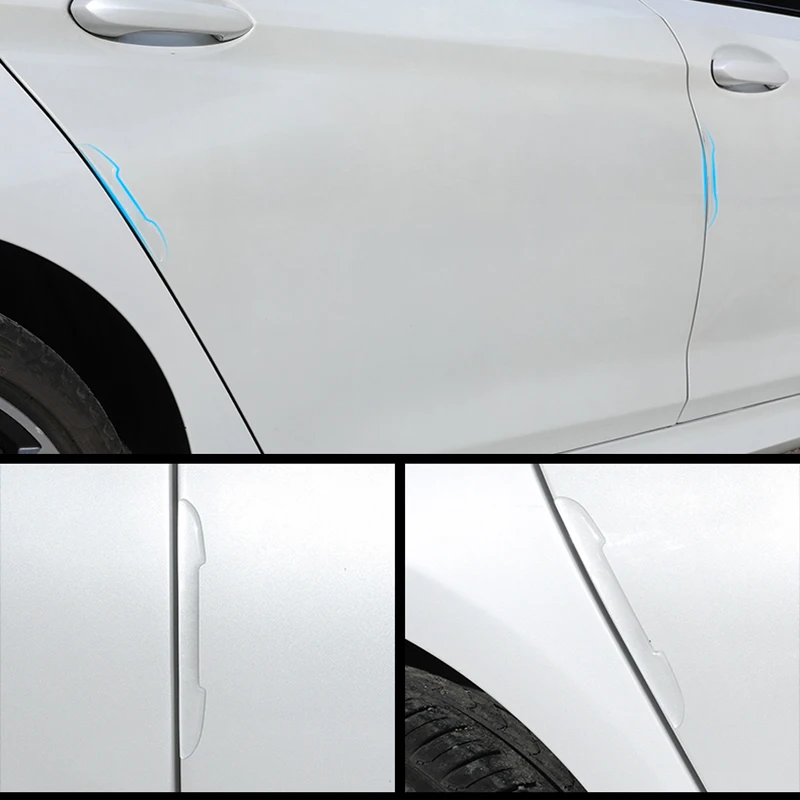 Car Door Transparent Anti collision Protector Bar Stickers Side Edge Protection Guards Rear View Mirror Cover Protection Strip