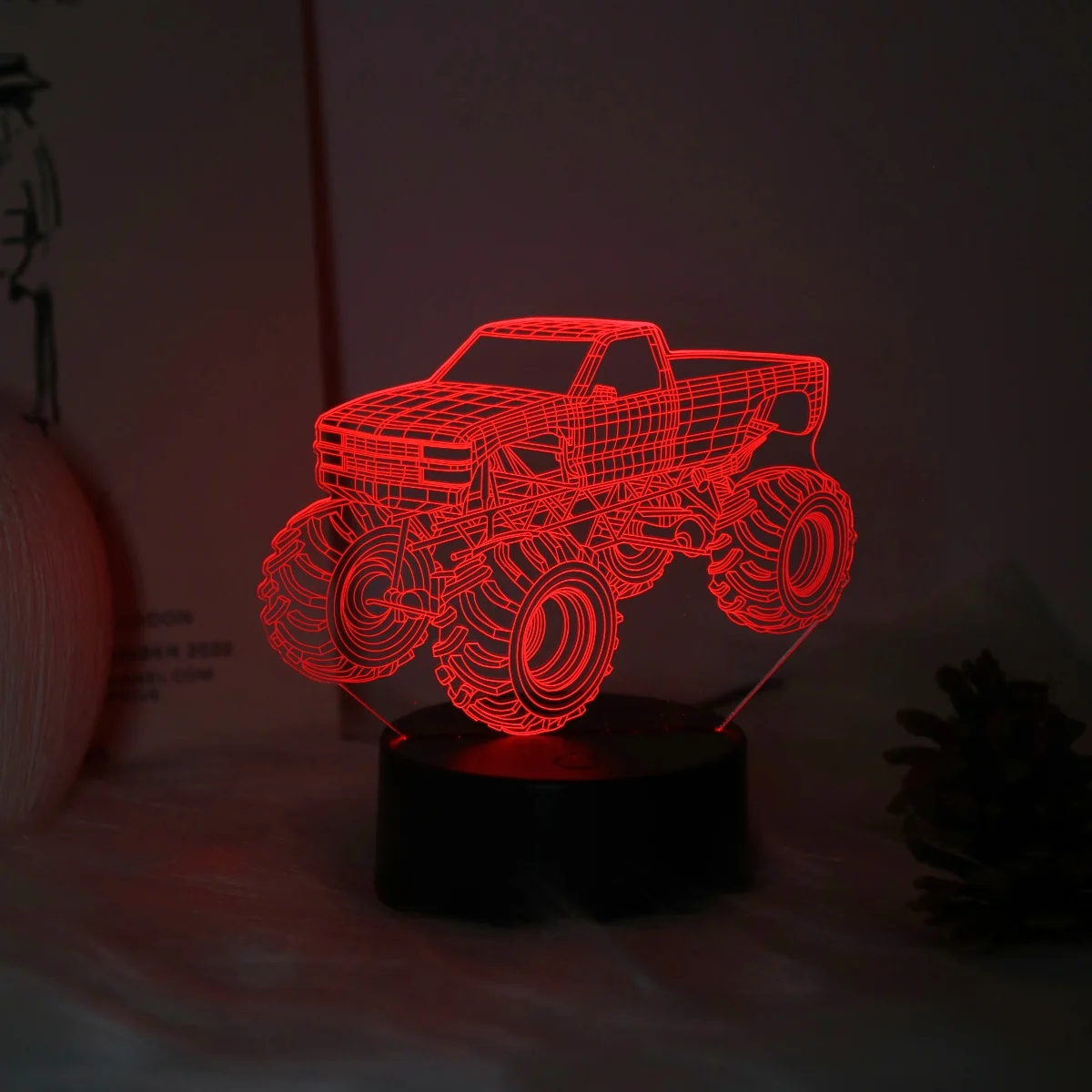 3D trailer small night light, colorful atmosphere night light, LED home decoration lighting suitable for home lighting