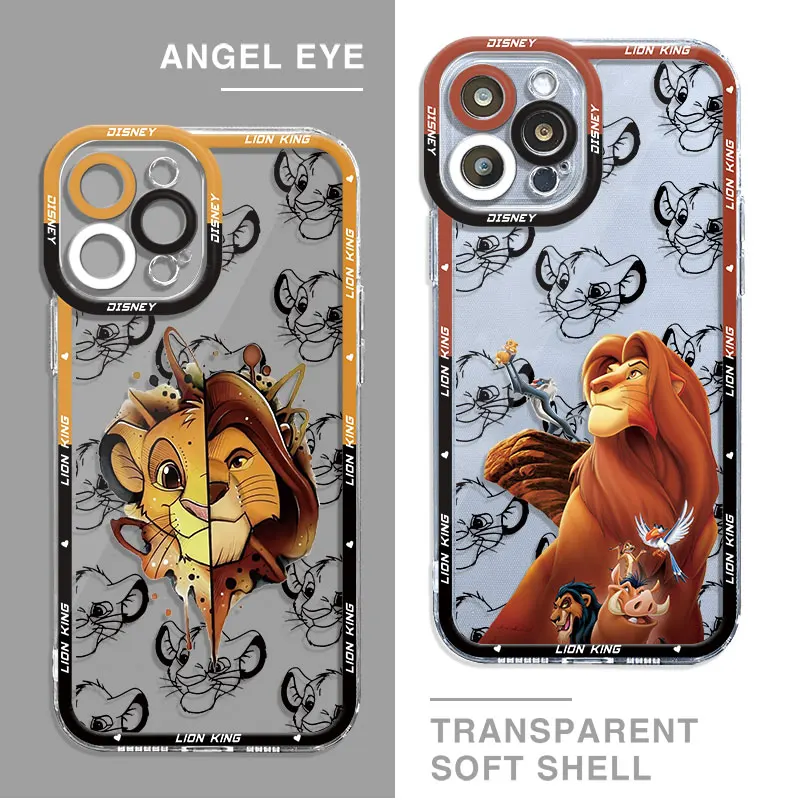 Case for Apple iPhone 11 12 Mini 8 XR 15 Plus 7 6s 14 Pro X XS SE 13 Pro Max Cartoon Disney The Lion King Simba Cover