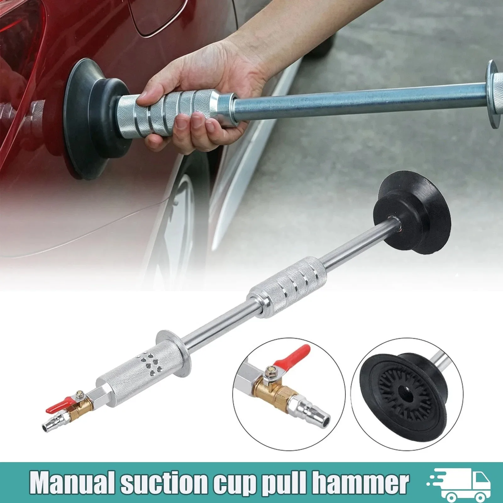 Pneumatic Dent Puller Sliding Hammer 120mm Suction Cup JP Interface Car Body Repair Tool