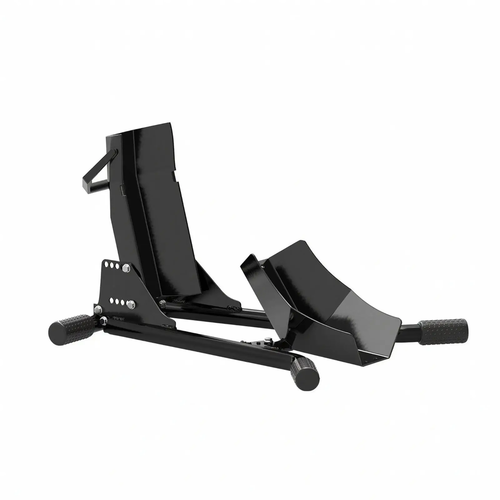 Carbon Steel Motorcycle Front Wheel Stopper Stand with Locking Cradle for Secure Positioning and Stable Indoor Parking