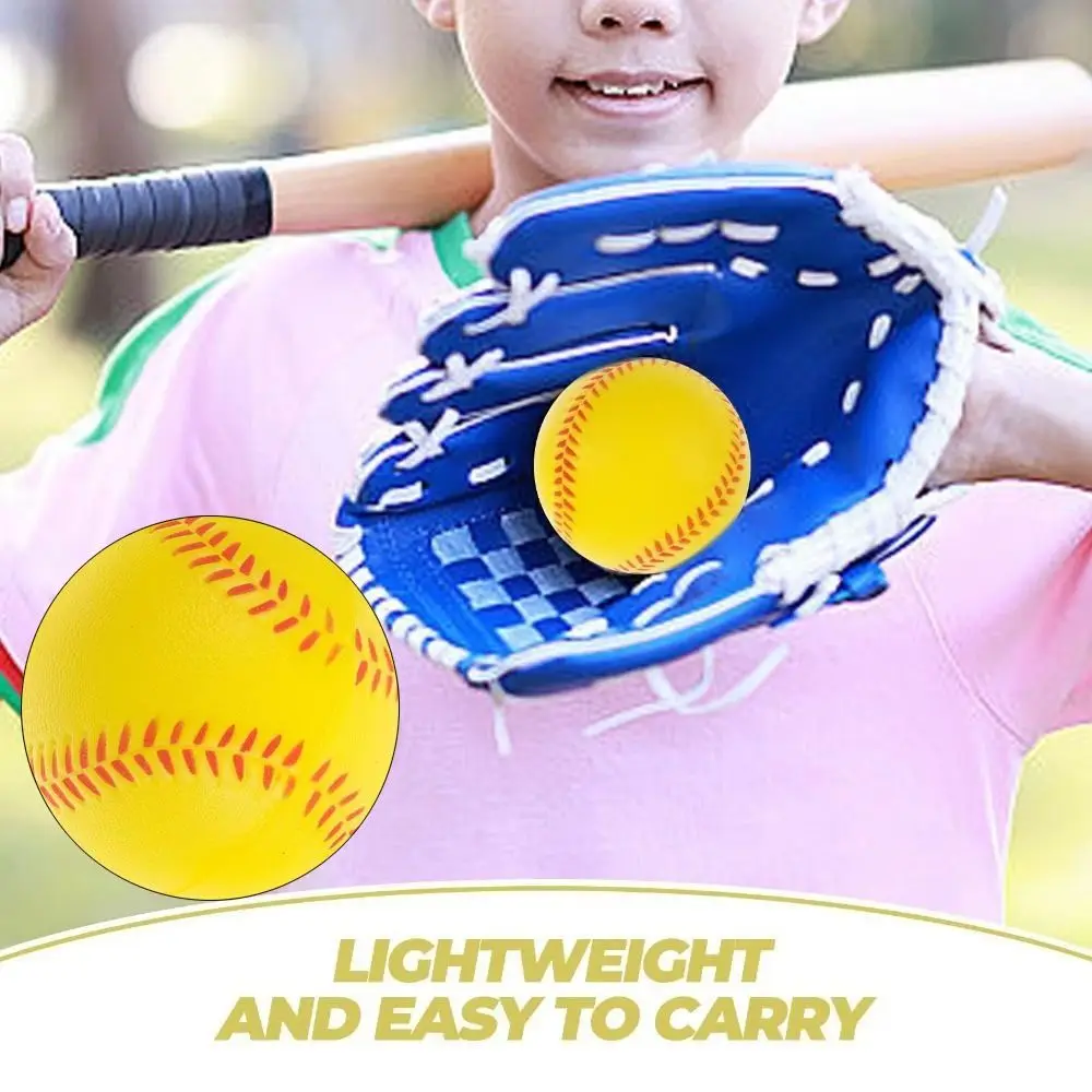 Durable PU Soft Baseball Elastic Squeeze Toy Training Balls Softball Kid
