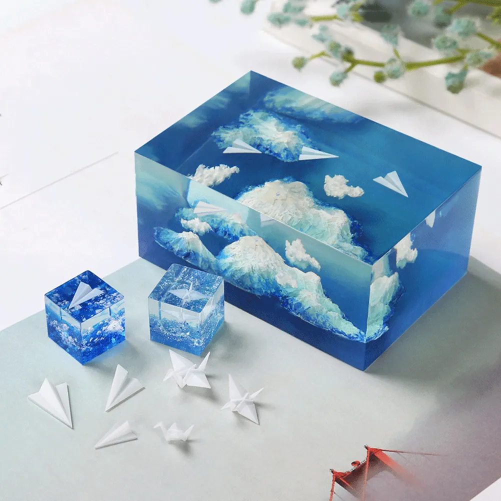 

3Pcs Paper Airplane DIY Silicone Mold Epoxy Resin Crystal Filler for Ocean Landscape Creative 3D Epoxy Adornments