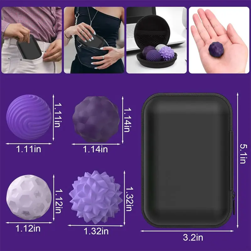 Boules sensorielles colorées magnétiques en Silicone, jouets Fidget, balles d'inquiétude pour l'autisme, soulagement de l'anxiété, balle anti-Stress, Spinner, jouet apaisant, cadeau