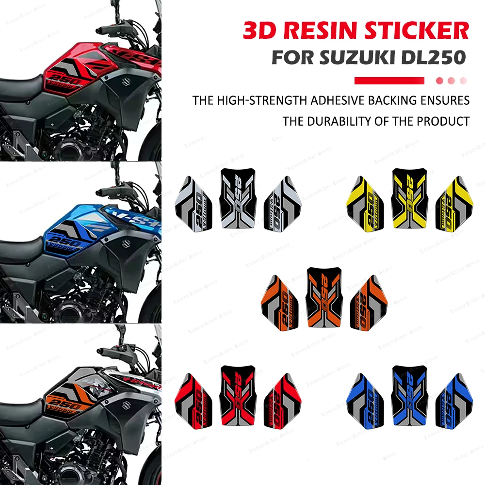 

For SUZUKI DL250 DL 250 Motorcycle Accessories 3D Epoxy Resin Tank Pad Protection Sticker