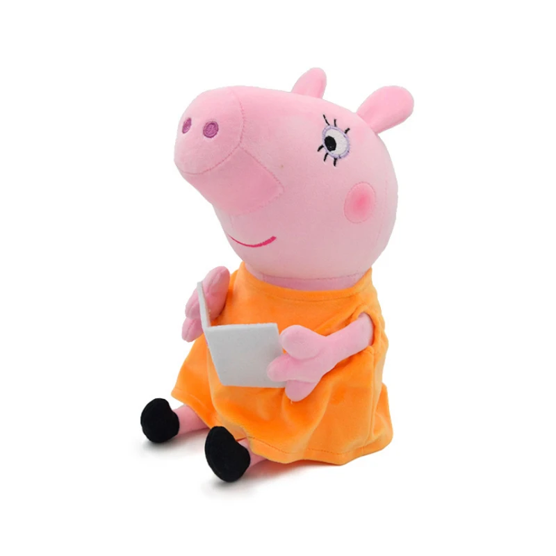 Più grande Peppa Pig George Dad Mom Cartoon peluche bambola di pezza regalo giocattolo maiale decorazione della stanza di casa vacanze bambini