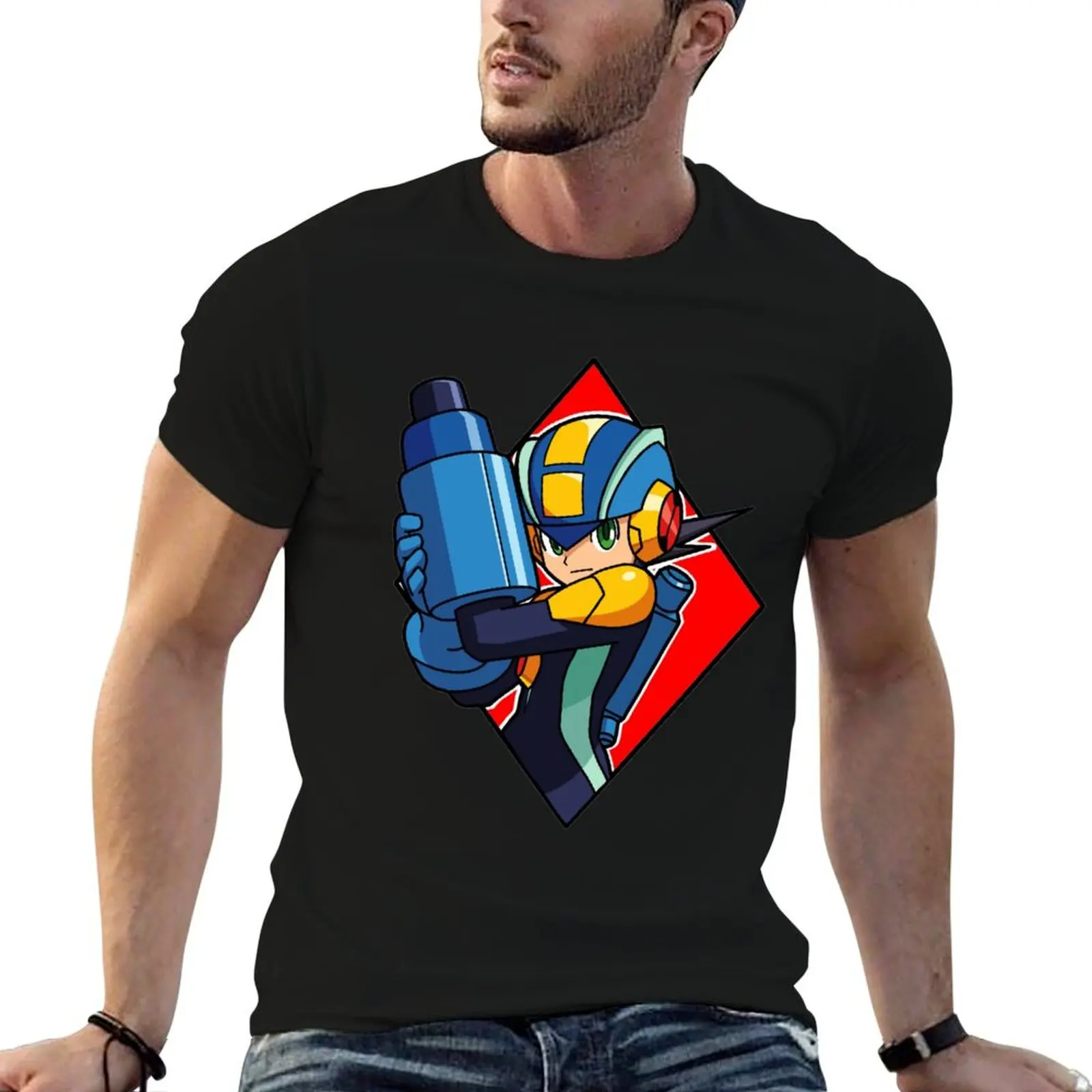 Camiseta hombre Network Man t Mega hombre camisa gráfica batalla algodón
