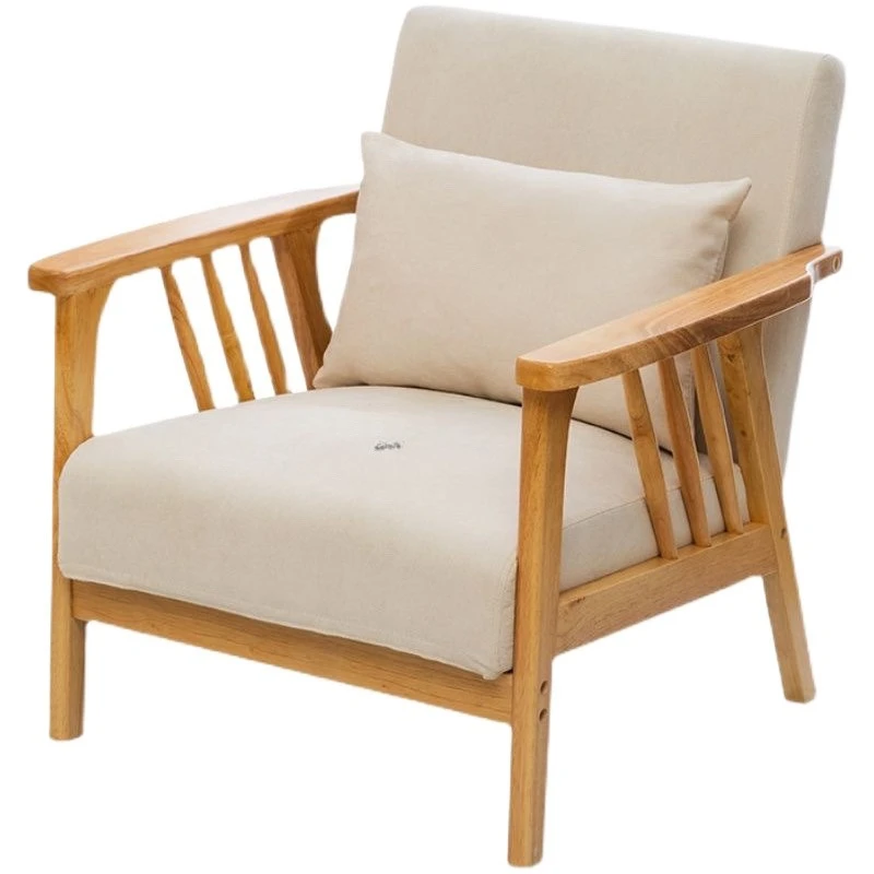 living room office leisure table and chair cover Solid wood fabric sofa household small apartment combination modern simple