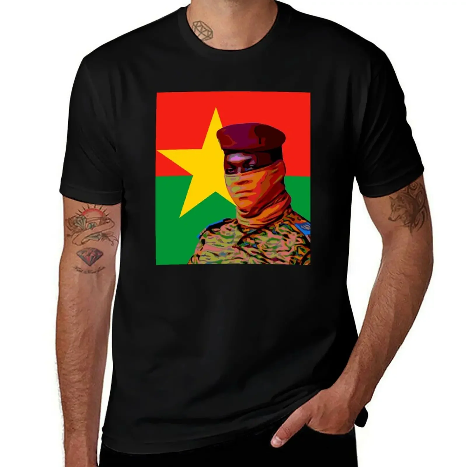 

Ibrahim Traoré T-Shirt new edition luxury clothing labubu Men's t-shirt