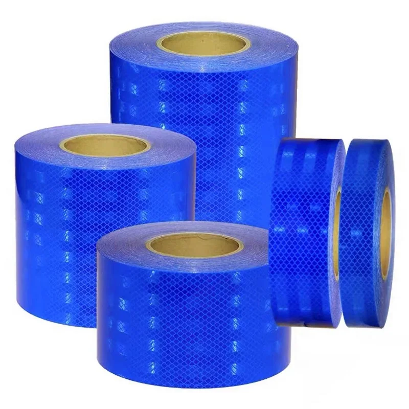 Acrylic Super Reflective Blue Traffic Protective Guardrail Posts Stickers Safety Tape For Motor Vehicles