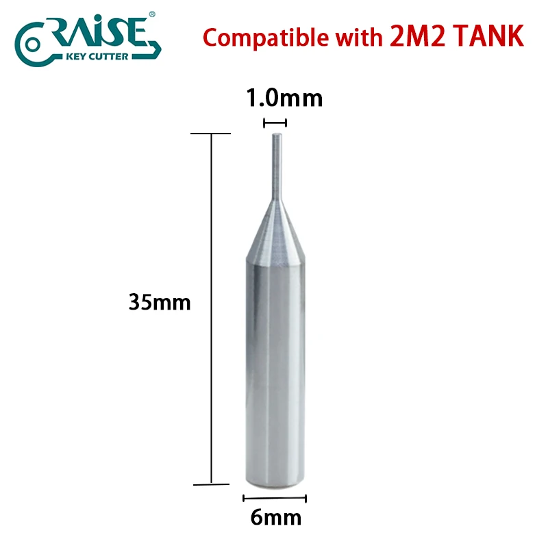 Carbide 2.0mm Cutter 1.0mm Tracer Point for 2M2 Tank Automatic Car Key cutter Machine