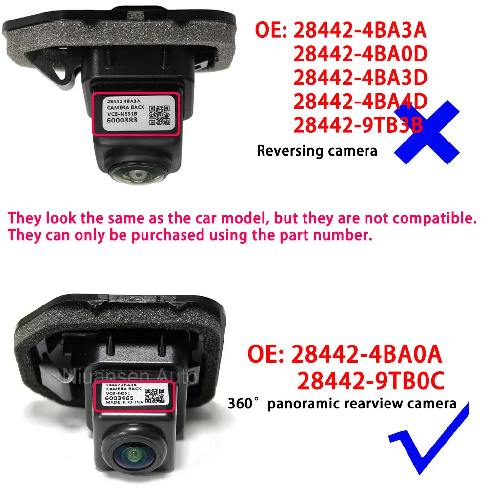 28442-4BA0A 284424BA0A High Quality Car Rear View Parking Camera For Nissan X-TRAIL 2.0L ROGUE T32 2.5L 2014-2019 QR25DE
