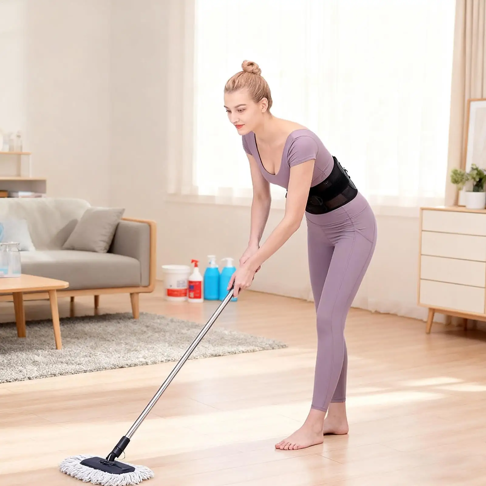 

Бандаж для спины для женщин, регулируемый пояс для тяжелой атлетики, поддержка нижней части спины, успокаивающая повязка для талии для тренировок, длительного сидения, бега