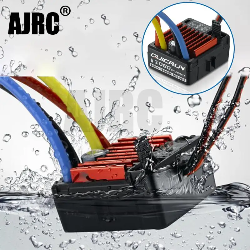 

1pcs Original HobbyWing QuicRun 1060 60A Brushed Electronic Speed Controller ESC For 1:10 RC Car Waterproof TRX-4 Axial scx10 II