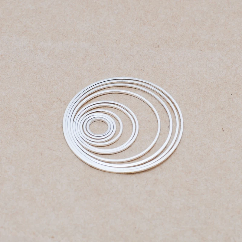 50pcs/Lot Light Silvery Color Copper 8-40mm Earring Wires Hoops Pendant Connectors For Diy Jewelry Finding Making Accessories