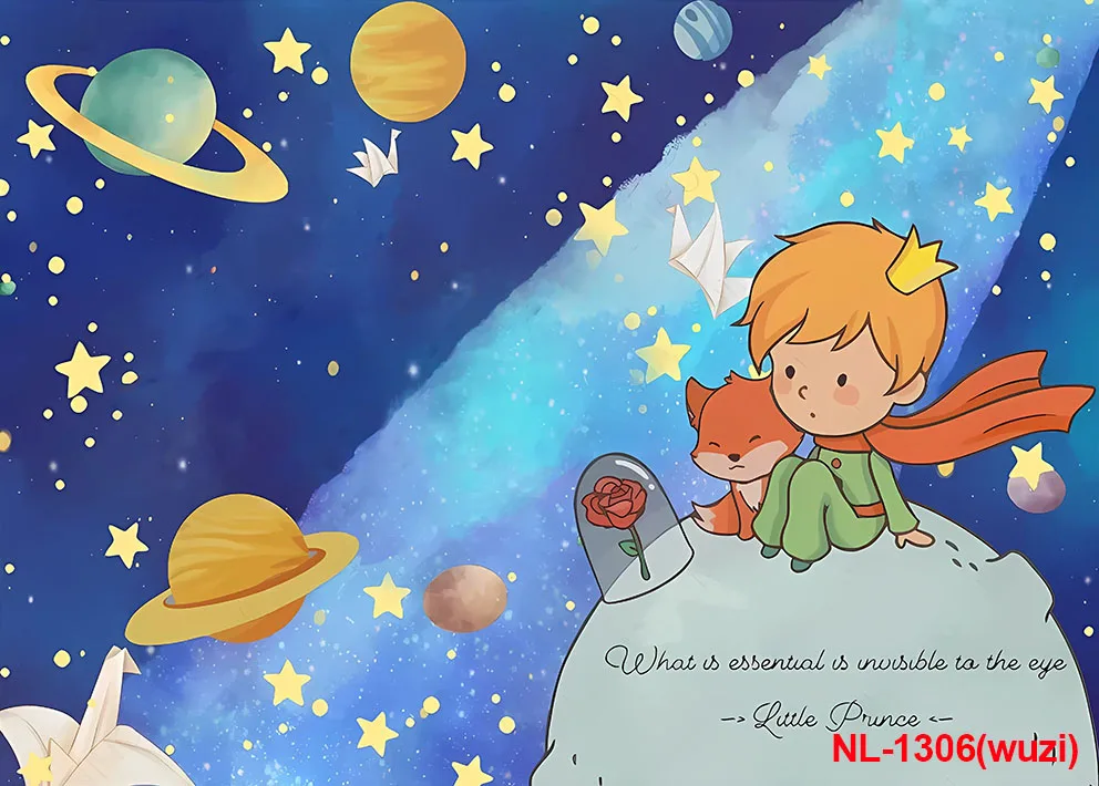 Little Prince Photo Backdrop for Kids Happy Birthday Party Space Photography Background Custom Decor Banner Propscall