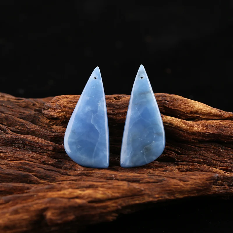 B&F Blue Jasper Stone Earring Beads for Jewelry Making, Handmade Natural stones beads, Stones for jewelry Making Supplies