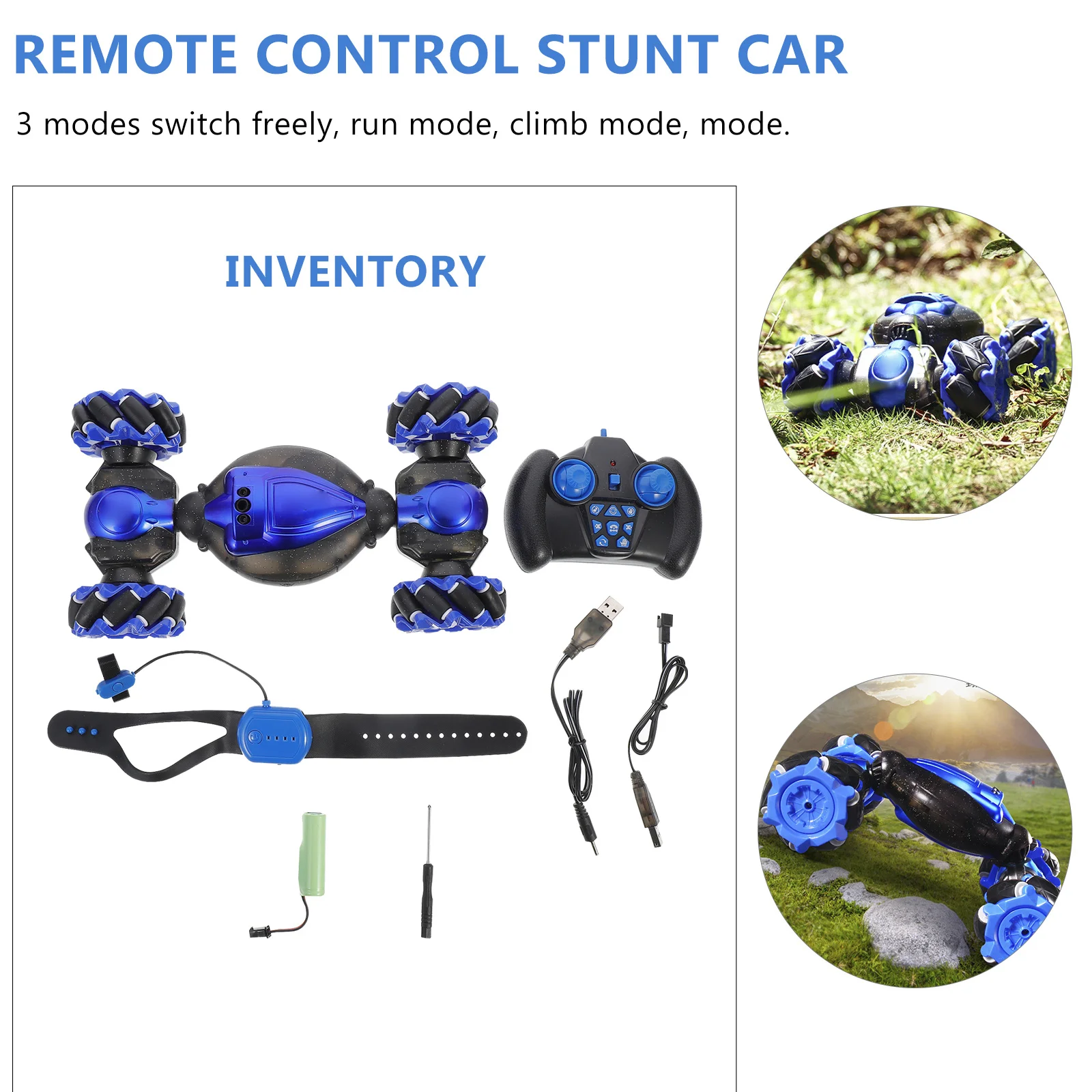 1Set Mini Geste Induktion Rc Stunt Auto Geländewagen Blau Universal Rad Fernbedienung Fern Zufällige Griff farbe
