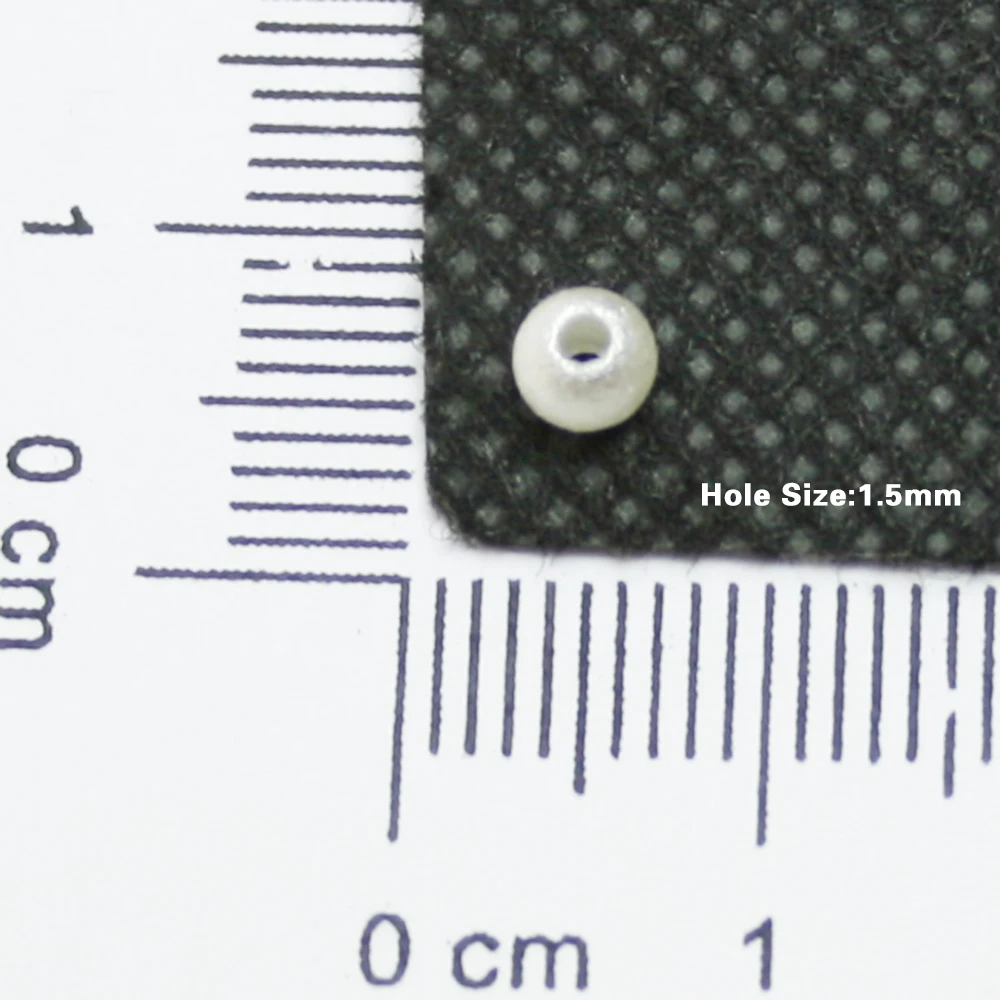 ABS Weiße Imitationsperlen Dekorative Perlen 4/5/6/8/10/12/14/16/18/20mm Passend für DIY Armband Schmuckherstellung Geknitterte Runde Perlen – Detail 5