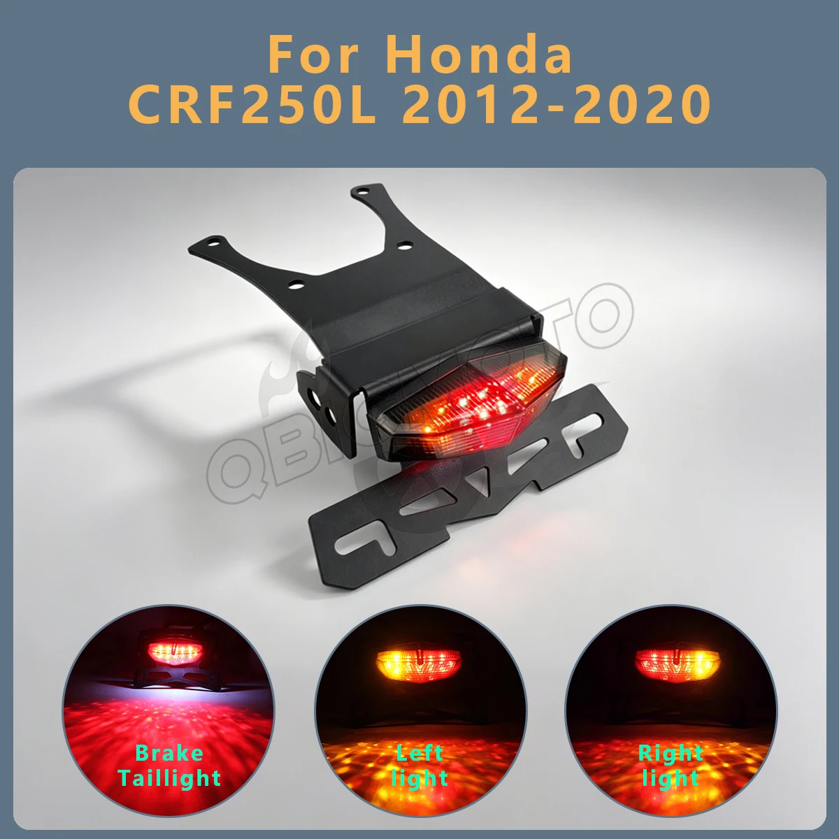 CRF250L 2020 Motorcycle Rear License Number Plate Tail Frame Holder Bracket LED Flasher Brake Light For Honda CRF 250L 2019-2012