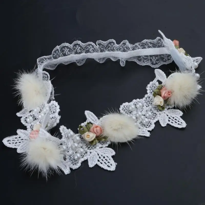 

L5YF Elastic Baby Hairband Lovely Flower Headband for Infants Stretchy Hair Band