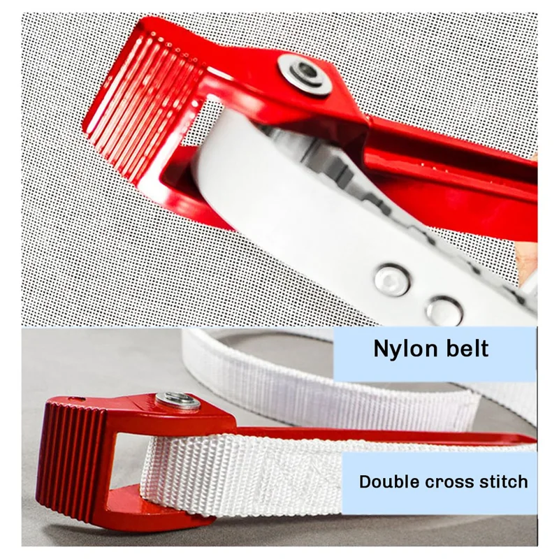 

ABJY-12 Inch Thick Canvas Belt Filter Wrench Adjustable Belt Wrench Die-Cast Aluminum Handle Multi-Function Removal Tool