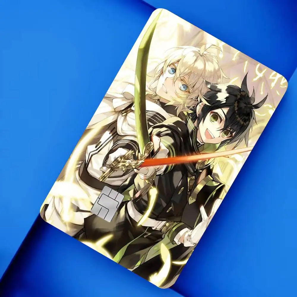 Anime S-Seraph of The End 4pcs 1Set Film Skin for Debit Credit Bank Visa Card Decal Cover