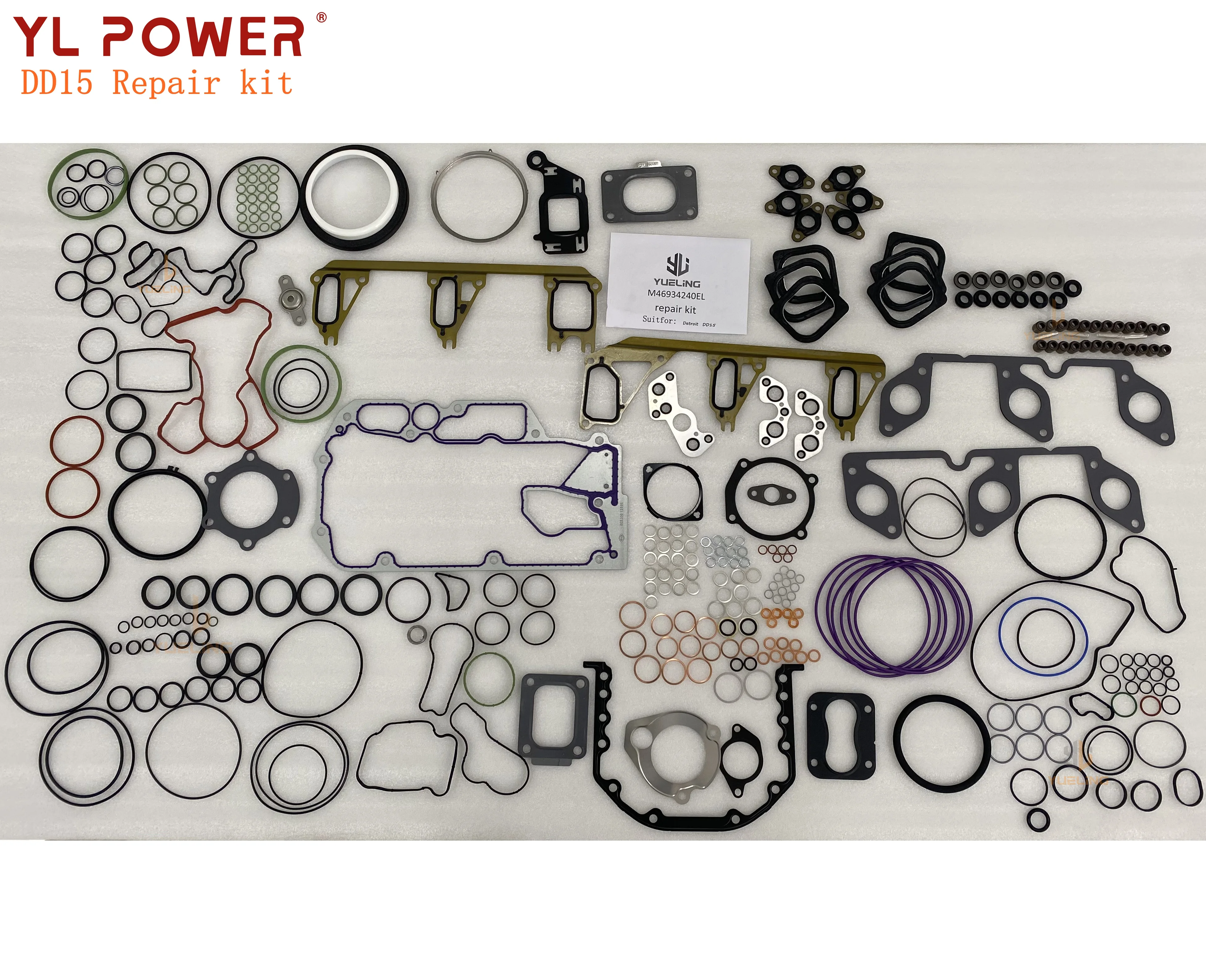 

Высококачественный комплект прокладок, полный комплект для капитального ремонта, набор уплотнительных колец M46934240EL 934.240 для двигателя Detroit Diesel DD15, произведено в Германии